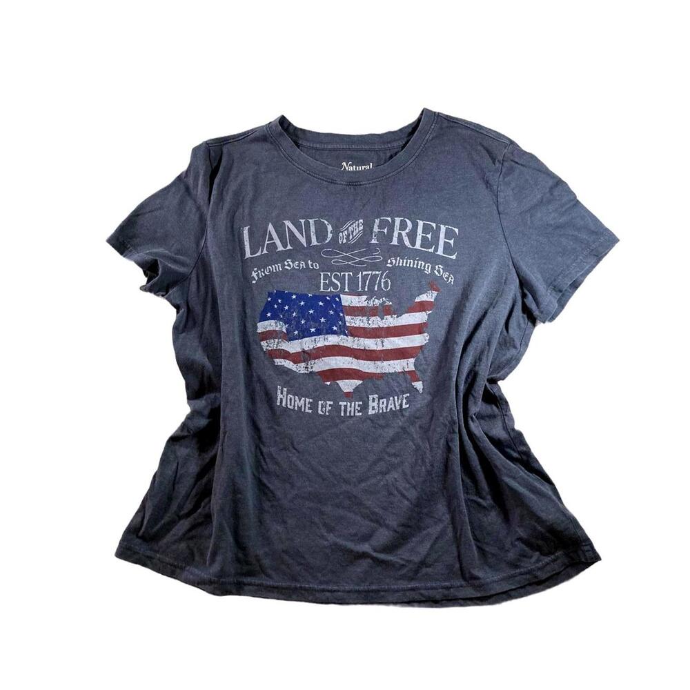 Natural Reflections Land of the Free Graphic T-Shirt Large
